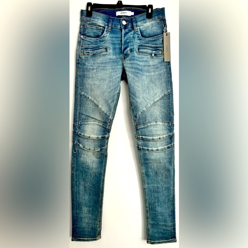 NWT Men's Hudson Blinder V2 Biker Skinny Jeans - Size 31 - Picture 5 of 6